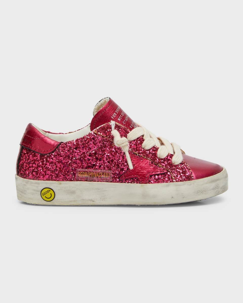 Girl's Superstar Glitter Low-Top Sneakers, Baby/Toddler
